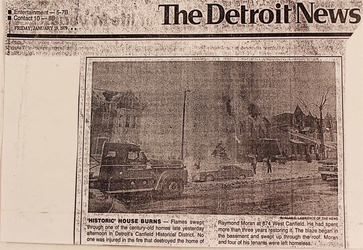 Detroit News Article about 674 burning